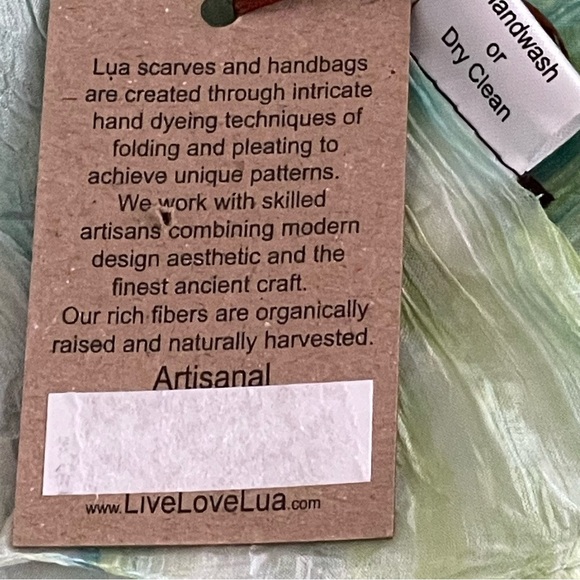 NWT Lua 100% Organic Silk Hand -Dyed Scarf - Picture 6 of 15